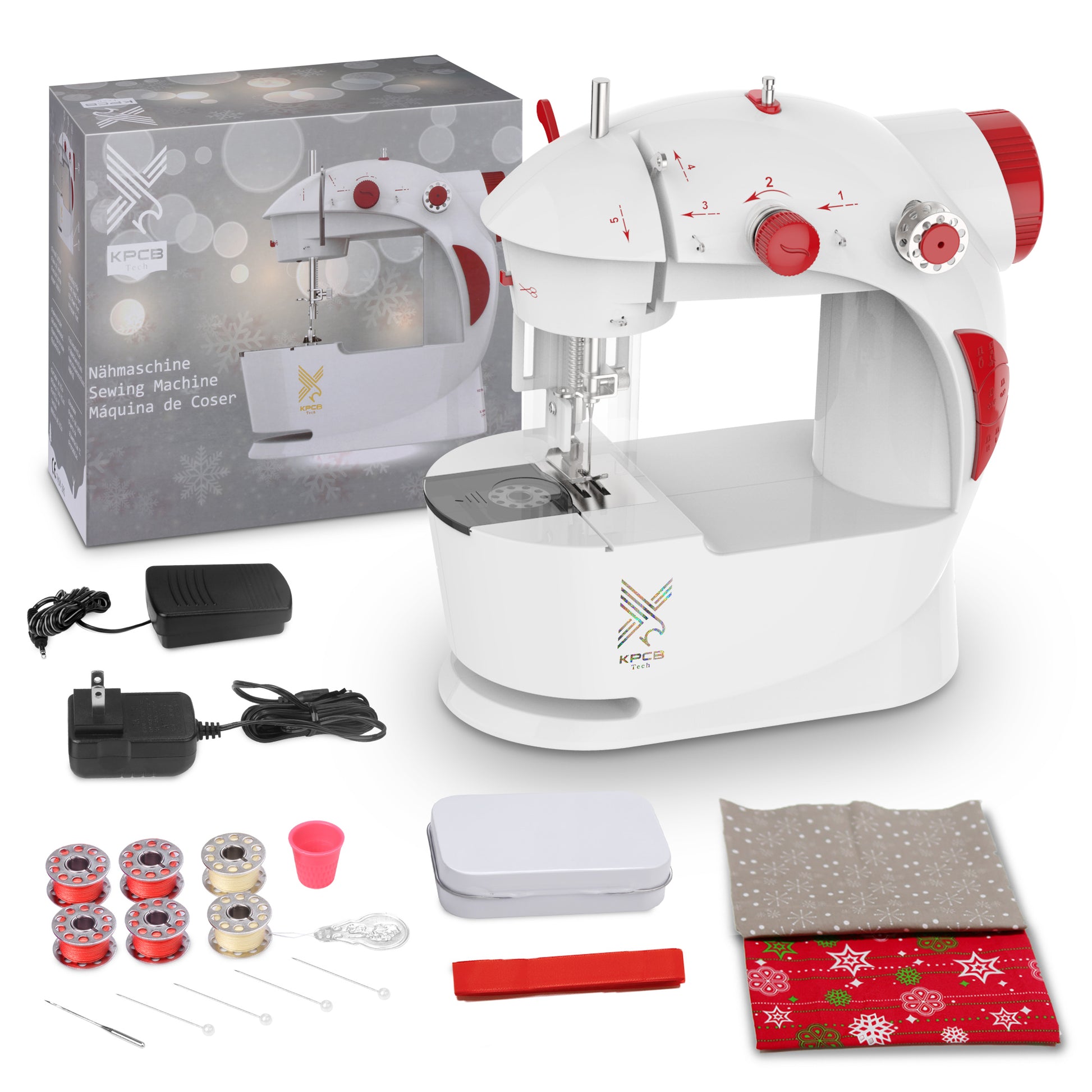 KPCB Mini Sewing Machine with Sewing Kit and Extension Table for Begin –  Pear-Accessories