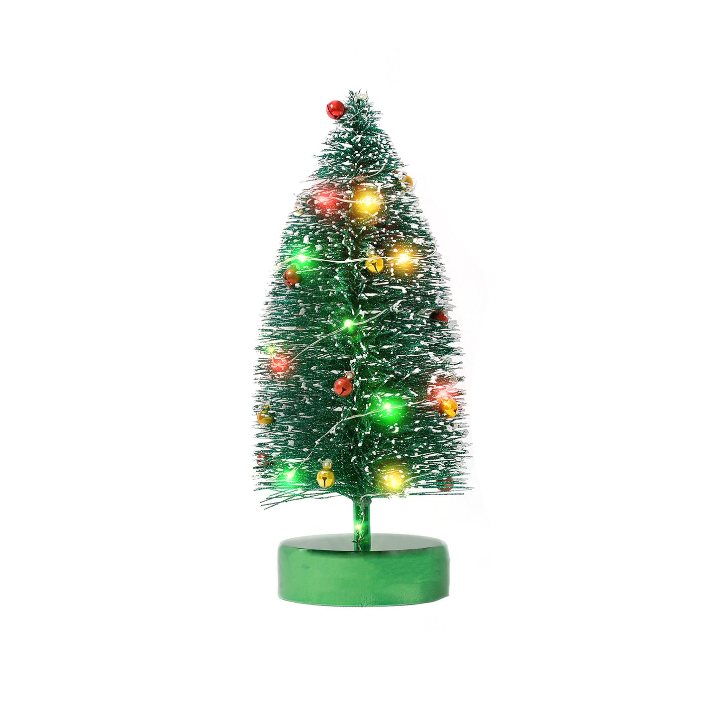 Christmas Tree Pre-lit MiniGlitter Tabletop Tree 9.4'' (Green)