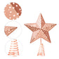 Christmas Tree Toppers Lighted Christmas Decorations 9.4 inches, Rose Gold